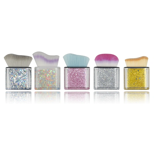 1PCS High Quality Shiny Liquid Face Private Label Square Cosmetic Brush Powder Foundation kabuki Blush Makeup Brushes