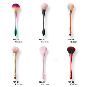 Wholesale Small waist Colorful nail brush High Quality soft nail dust brush Beauty nail cleaning brush