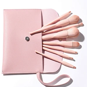 New good quality Skin Tone 8pcs Ballet handle custom logo Makeup Brush Set wholesale Makeup Brushes tool kit with bag case