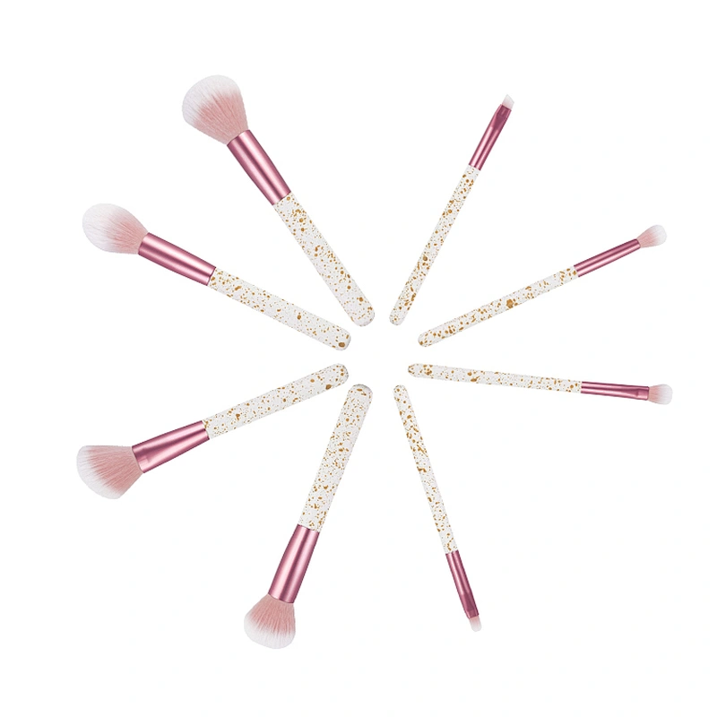 8pcs Makeup Brush Kit Professional Cosmetic Tools Vegan Makeup Brush Set Private Label Custom Logo Natural Pink Makeup Brush set