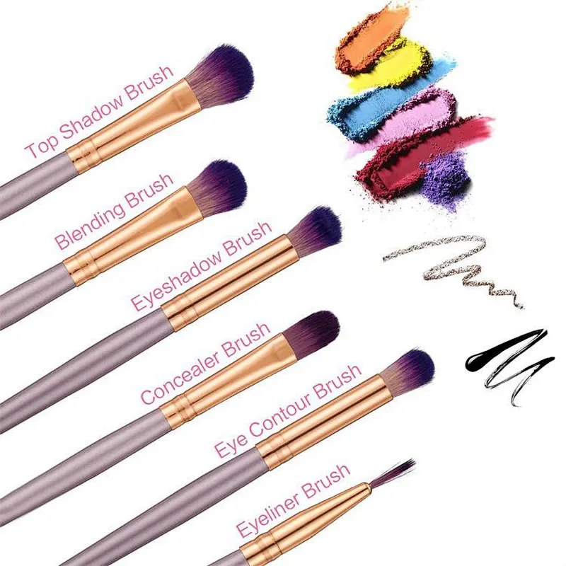 Cosmetics tools professional 9pcs synthetic makeup brush set foundation blush eye brush