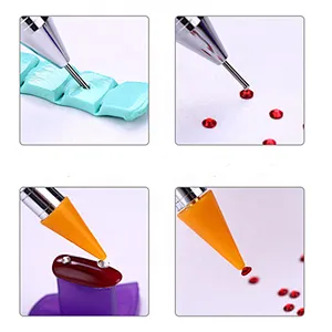 Dual-ended Dotting Pen Nail Pen Tools Rhinestone Studs Picker Wax Pencil Crystal Beads Handle Nail Art Tool