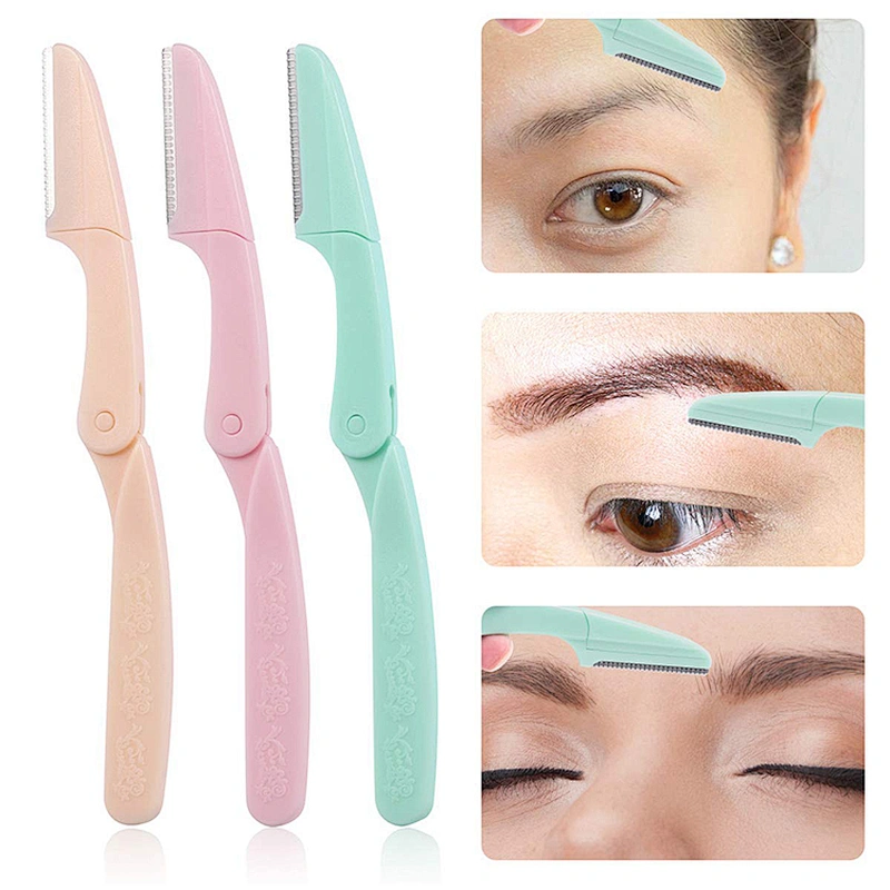 JZG 1pcs Wholesale Foldable Style Cosmetic Eyebrow Razor Trimmer Blade Shaver For Women