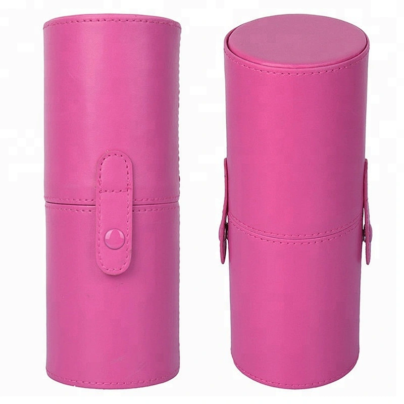 PU Leather Cosmetic Case Portable Makeup Brush Holder Cup Holder Cosmetic Tool Kit Case Containers Space-saving