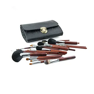 High-grade animal hair 24pcs cosmetic brush sets with bag cosmetic makeup brushes OEM/ODM