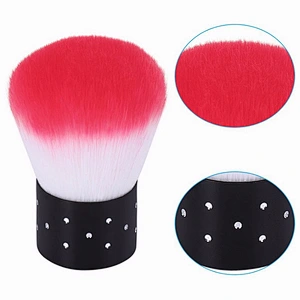 Private Label Portable OEM Pink Acrylic Powder Remover Cleaning Tool Nail Brush Cleaner Nail Dust Brush Mushroom brush