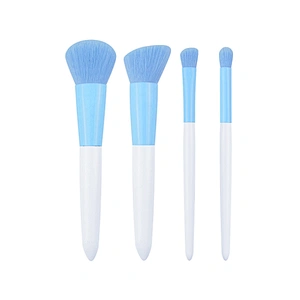Free Sample High Quality Private Label 4pcs Nylon Custom Logo Cosmetic Tools Makeup Brush Set