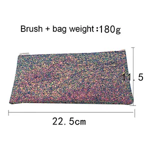 10pcs/set High Quality Shiny Star or Circle Makeup Brushes Set With Makeup Bag