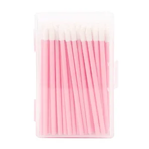 100PCS Disposable Lip Brush Gloss Applicators Lipstick Wands Tool Kits