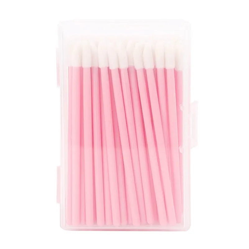 100PCS Disposable Lip Brush Gloss Applicators Lipstick Wands Tool Kits