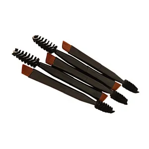 Double-Ended Eye Shadow Brush  Mini Compact Wood Handle Makeup Eyeshadow Brush Tool