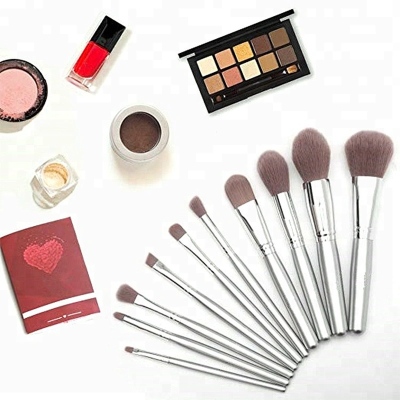 Wholesale highlighter makeup private label 10pcs make up blending brushes set