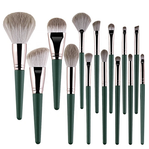 Factory New High quality 14pcs makeup brushes set soft wooden handle beauty tools complete set of makeup brushes for beginners