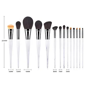 14pcs High Quality Black Natural Synthetic Hair Make Up Brush Tools Kit Professional Makeup Brush Set