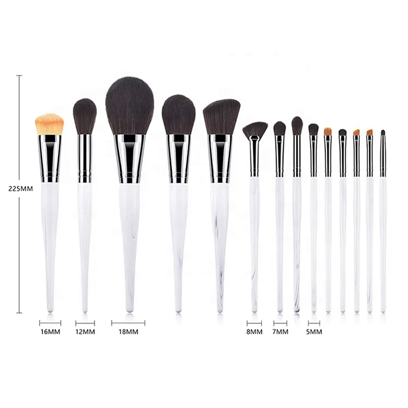 14pcs High Quality Black Natural Synthetic Hair Make Up Brush Tools Kit Professional Makeup Brush Set
