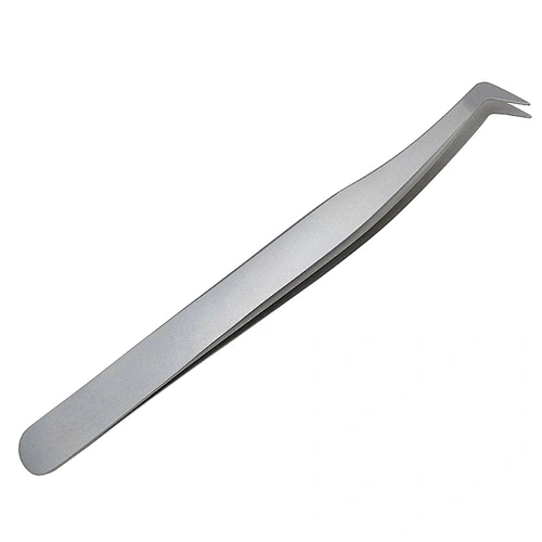 JZG 1pcs Silver Volume Eyelash Extensions Tweezer Set Stainless Steel Eyebrow Applicator Tweezers
