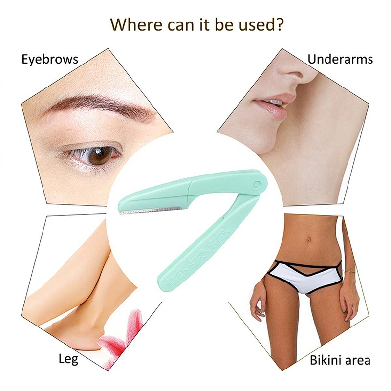 JZG 1pcs Wholesale Foldable Style Cosmetic Eyebrow Razor Trimmer Blade Shaver For Women