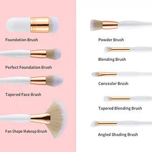 Makeup Brush Set With Case 9Pcs Eye Shadow Foundation Blending Contouring Blushing Highlight Concealer Cosmetics Makeup Brushes