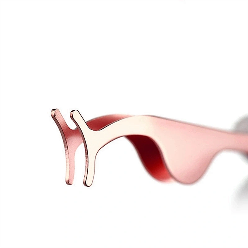 JZG 1pcs Rose Gold Lashes Tweezers Lashes Applicator Tweezer Private Label Eyelash Tweezers