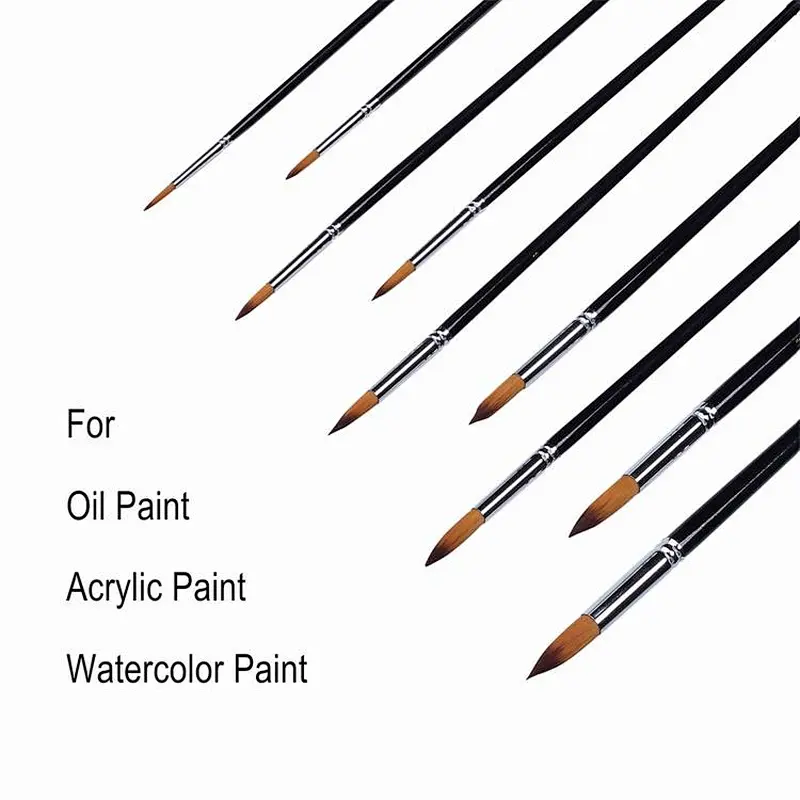 Wholesale cosmetic tools custom logo artist paint wooden nail art brush