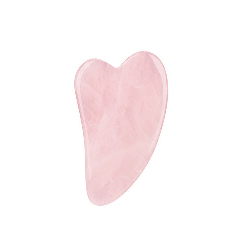 New Custom Facial Scraping Massage Jade Stone Rose Quartz Gua Sha Tool
