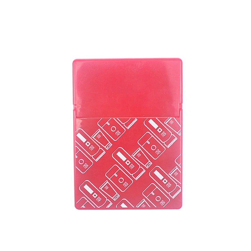 Customized Logo Folding Travel Pocket Cosmetic Mirror With 50 makeup oil-absorbing paper