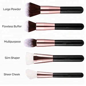 12pcs rose gold luxury makeup brush set custom makeup foundation private label brand makeup cosmetics brushes