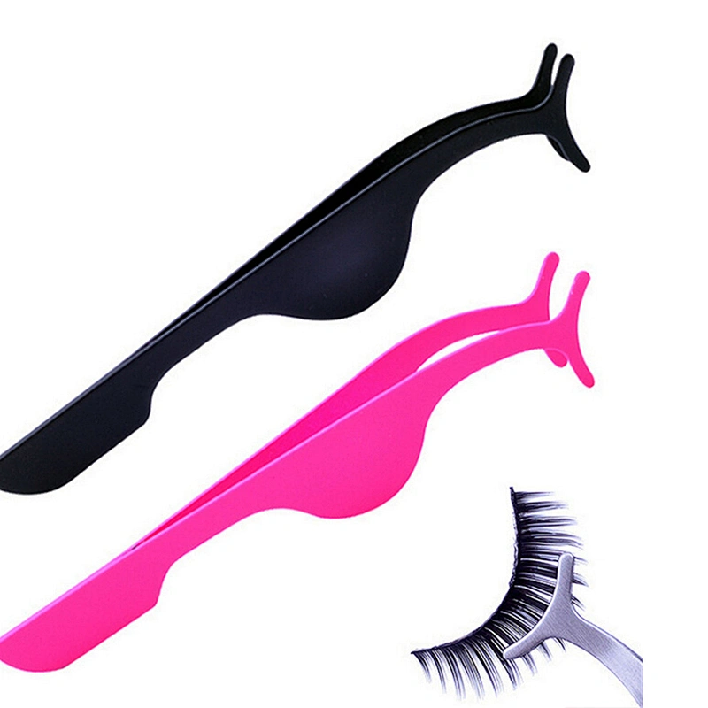 1Pcs Pro Stainless Steel Eyelash Curler Extension Applicator Remover Clip Eyebrow Eye Lashes Tweezers Nipper Tool Pink Black