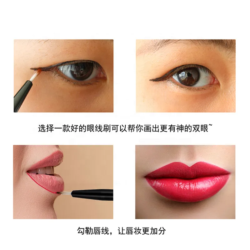 Disposable liquid eyeliner brush lip liner brush mini portable concealer lipstick brush