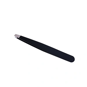 JZG 1pcs Black Wholesale Best Tools Private Label LOGO OEM Custom Professional Eyebrow Tweezers