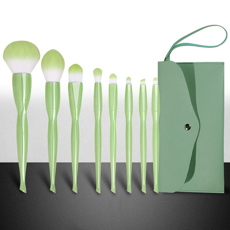 New good quality Skin Tone 8pcs Ballet handle custom logo Makeup Brush Set wholesale Makeup Brushes tool kit with bag case