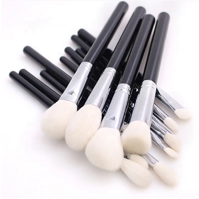 13PCS Black/Silver make up brushes set Blush Contour concealer Professional Make up Brush Tools kit