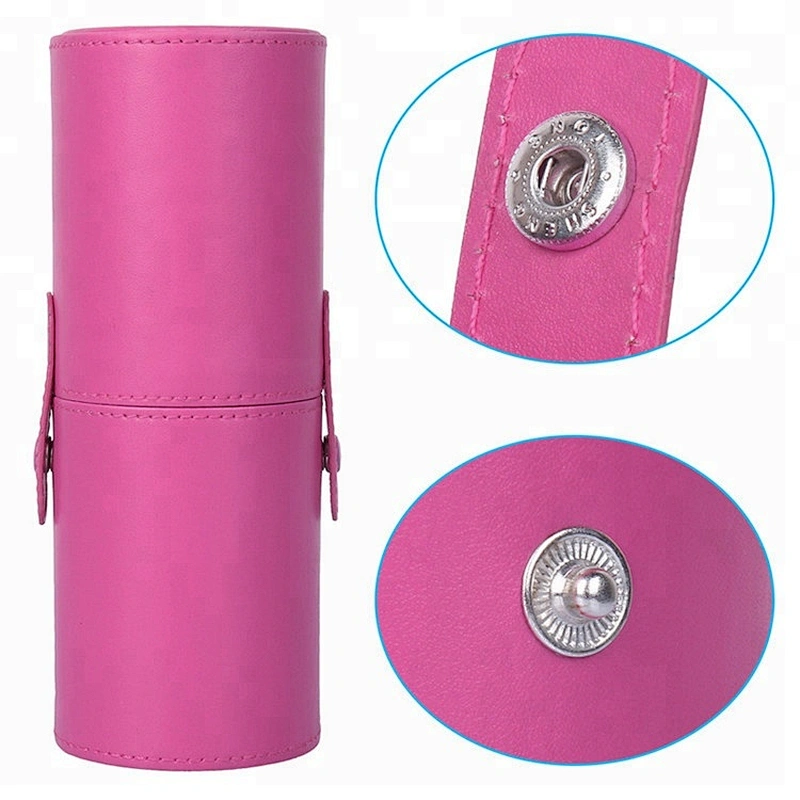 PU Leather Cosmetic Case Portable Makeup Brush Holder Cup Holder Cosmetic Tool Kit Case Containers Space-saving