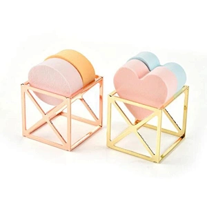 JZG 1pcs Free Sample Best Selling Gold Makeup Puff Holder Beauty Sponge Rack Drying Stand Holder
