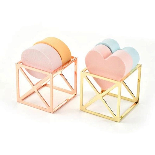 JZG 1pcs Free Sample Best Selling Gold Makeup Puff Holder Beauty Sponge Rack Drying Stand Holder
