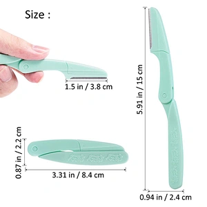 JZG 1pcs Wholesale Foldable Style Cosmetic Eyebrow Razor Trimmer Blade Shaver For Women