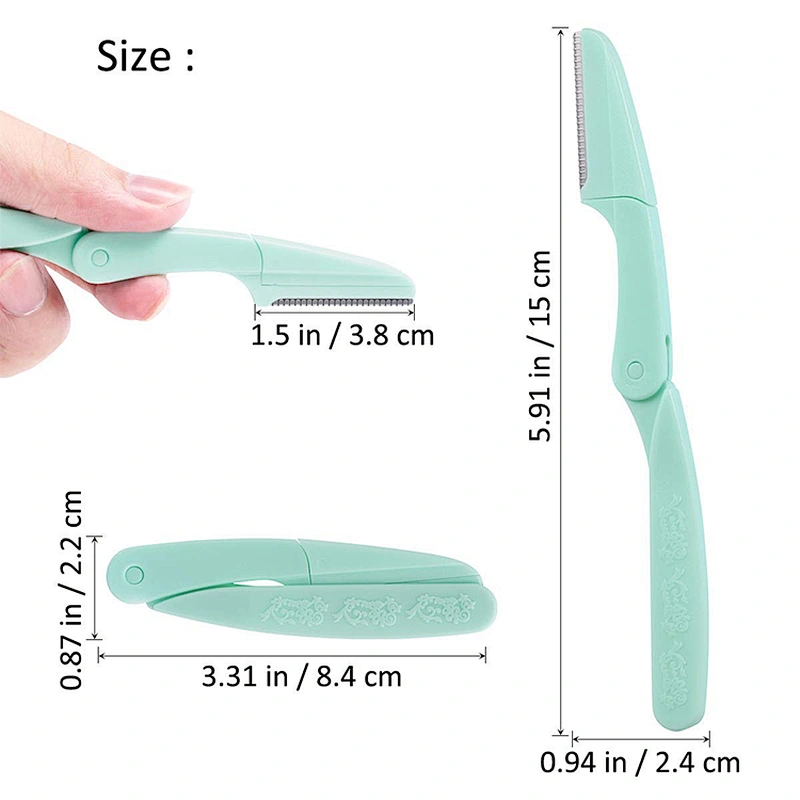 JZG 1pcs Wholesale Foldable Style Cosmetic Eyebrow Razor Trimmer Blade Shaver For Women