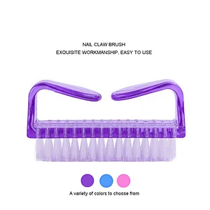 Wholesale Durable Nylon Nail Scrub Art Dust Cleaning Brush Cleaner Nail Brush