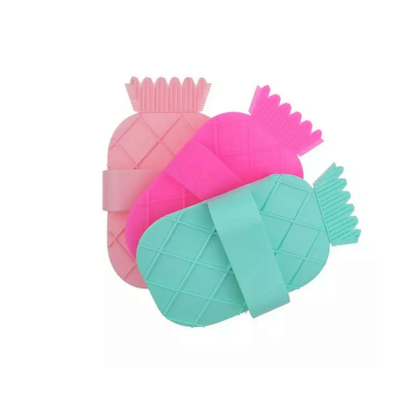 JZG Wholesales Factory Price Newest Big Pineapple Shape Multi-color Silicone Beauty Accessories Makeup Brush Cleaner Pad Mat