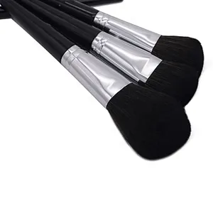 Professional 10PCS Black Eye Shadow Foundation Eyebrow Lip Brush Makeup Brushes Set Cosmetic Tool