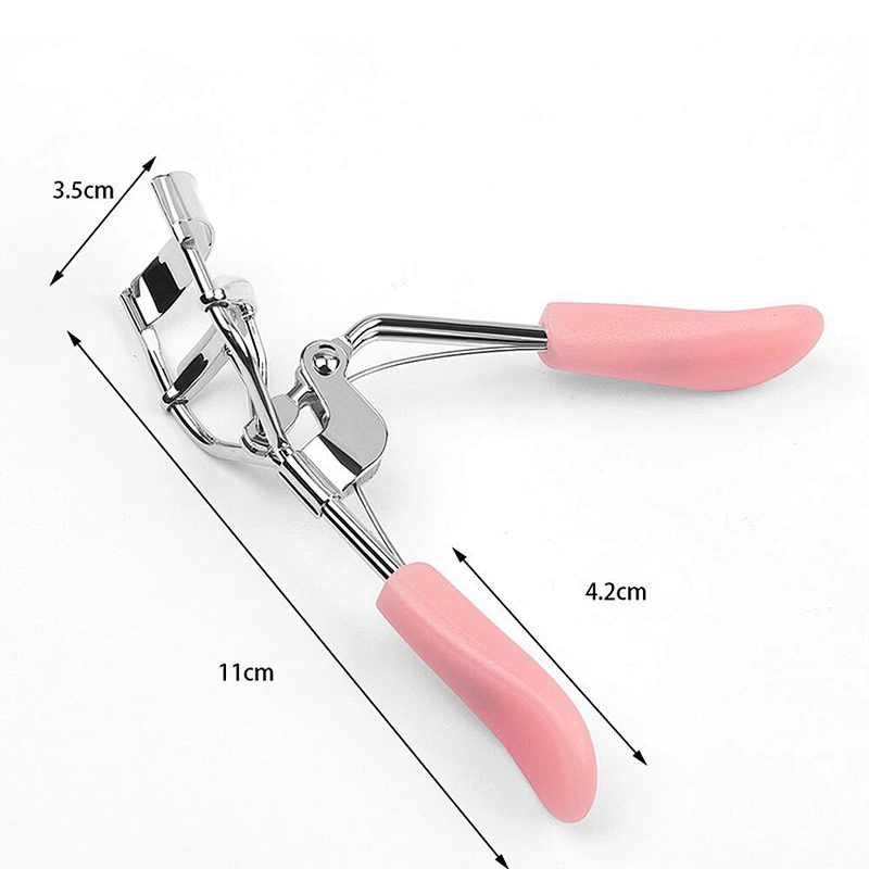 1PCS Woman Silver Eyelashes Curler Supplementer Clip with Pink Handle Lash Curler Lash Lift Tool Beauty Eyelashes Tools