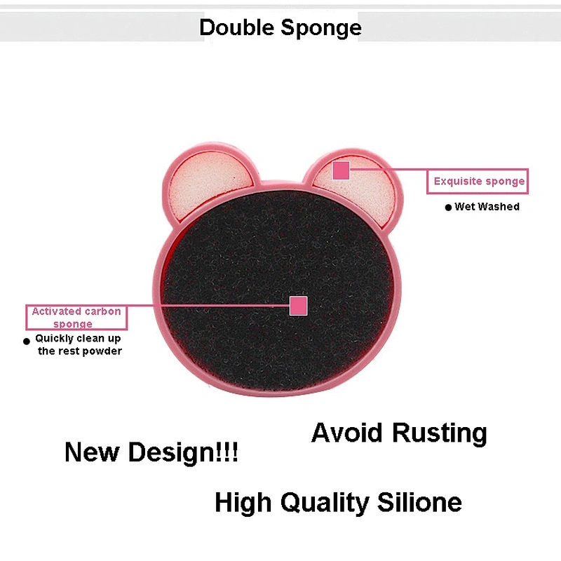 JZG 1pcs New Design Brush Cleaning Cleaner Makeup 2 in 1 Cat Shape Silicone Makeup Brush Cleaner Sponge Of Makeup Brush Cleaner