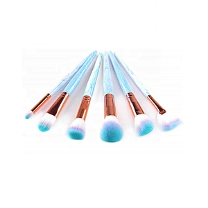 6pcs glitter makeup brushes ssoft and dense enought hair portable custom makeup brush sets