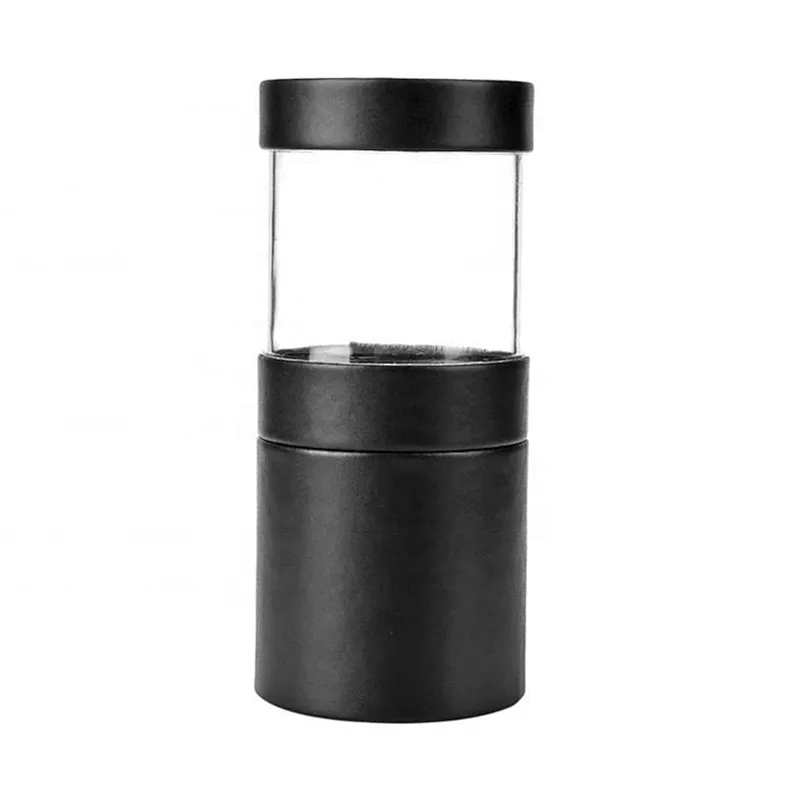 Portable Visible Makeup Brush Holder Simplicity Two Way Cut Double Clasp Travel Cosmetic Brush Storage Cup Case