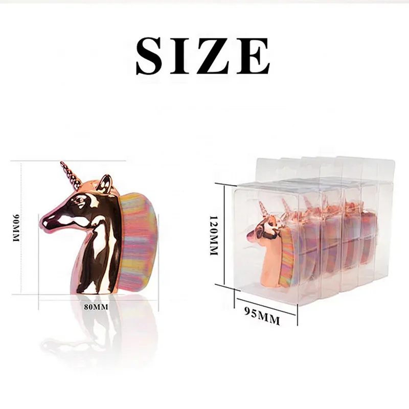 Newest Unique Single Makeup Brushes Rainbow Synthetic Hair Blush Brush Powder Brush Cosmetic Face Beauty Tools