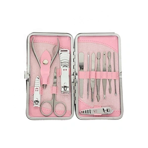 12Pcs professional custom toe nail clipper set stainless steel with nail clipper case