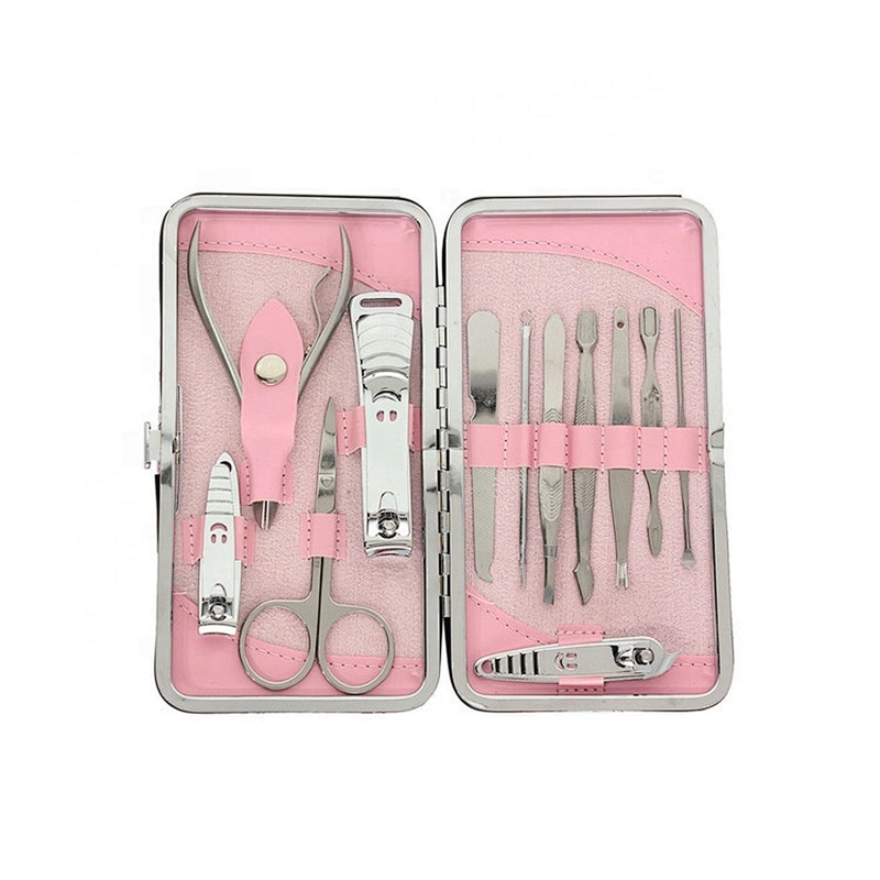 12Pcs professional custom toe nail clipper set stainless steel with nail clipper case