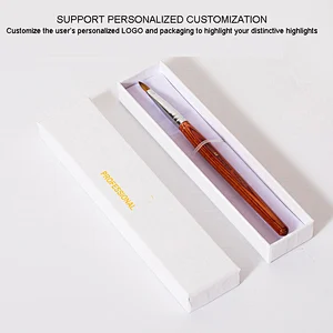 Top quality best seller professional custom nail manicure brushes wholesale wooden handle 100% kolinsky nail brush