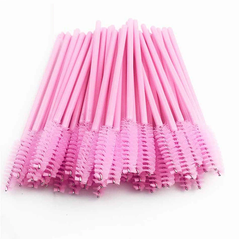 JZG Pink Yellow Black Blue 50pcs/bag Wholesale Disposable Lash Wands Disposable Eyelash Extension Brush Mascara Wands Applicator