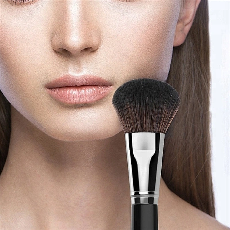 Newest High Quality Synthetic hair Private Label Black Powder Single Brush Cosmetic Contour Makeup Brush